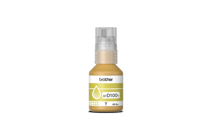 Botella de Tinta Brother BTD100Y - Yellow | Para DCP-T230 / DCP-T430W / DCP-T530DW / DCP-T536DW / DCP-T730DW / MFC-T930DW | 5,000 paginas