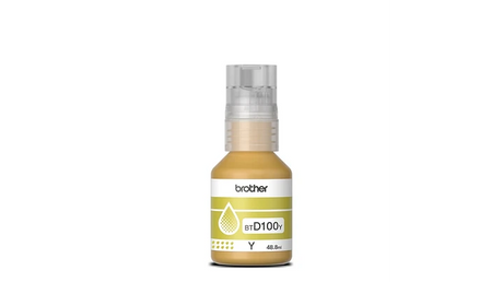 Botella de Tinta Brother BTD100Y - Yellow | Para DCP-T230 / DCP-T430W / DCP-T530DW / DCP-T536DW / DCP-T730DW / MFC-T930DW | 5,000 paginas