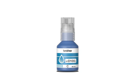 Botella de Tinta Brother BTD100C - Cyan | Para DCP-T230 / DCP-T430W / DCP-T530DW / DCP-T536DW / DCP-T730DW / MFC-T930DW | 5,000 paginas