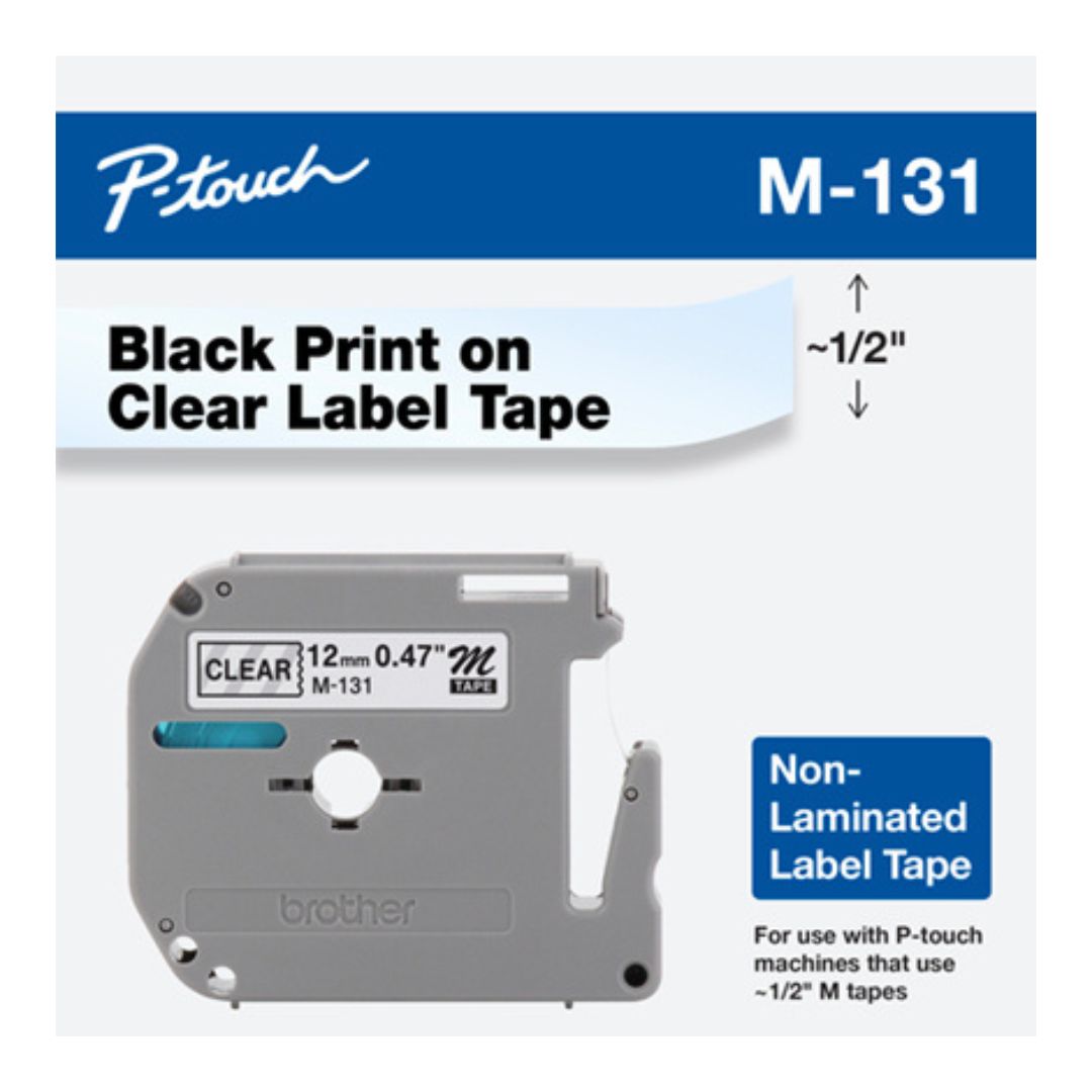 Cinta de etiquetas para impresoras P-touch de 8 m | Brother M-131, modelo , Etiquetas