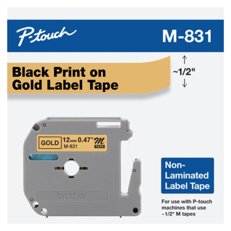Cinta de etiquetas para impresoras P-touch de 8 m | Brother M-831 / M831, modelo , Etiquetas