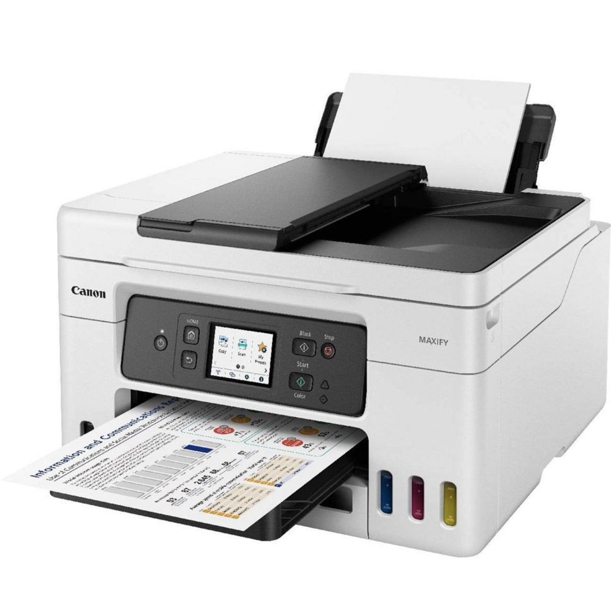 Impresora Canon Maxify GX4010 - Impresión Profesional - Inalámbrica - Velocidad 30 ppm negro y 18 ppm color 4 en 1 - Pantalla Táctil LCD 6.9 cm, modelo , Impresoras de Tinta