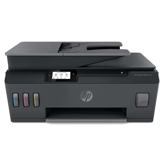 Impresora HP Smart Tank 530 con Escáner Automático y WiFi - Multifuncional de Inyección de Tinta - 12,000 Páginas en Negro - 8,000 Páginas a Color | 11 ppm Negro / 5 ppm Color, modelo , Impresoras de Tinta