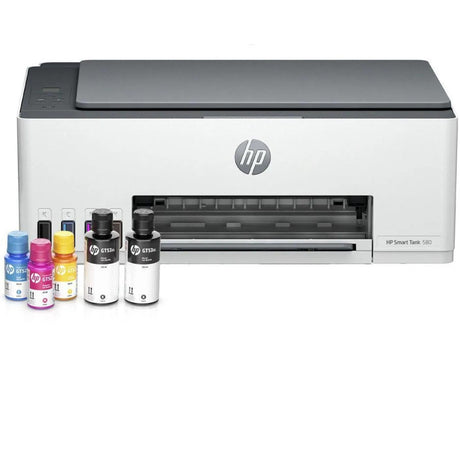 Impresora HP Smart Tank 580 WiFi con Tanque de Tinta de Alta Capacidad | Incluye 5 Botellas de Tinta - Reemplaza HP Smart Tank 415 | 12 ppm Negro / 5 ppm Color, modelo , Impresoras de Tinta