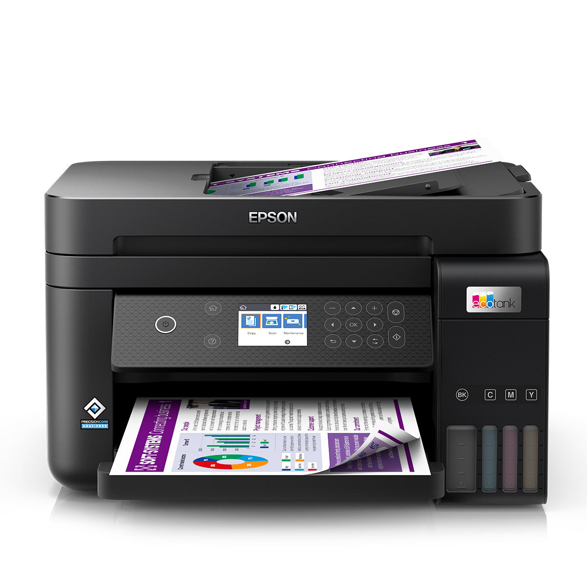 Impresora multifuncional Epson EcoTank L6270 con impresión 100% sin cartuchos | Impresión Duplex | 15,5 ppm Negro / 8,5 ppm Color, modelo , Impresoras de Tinta