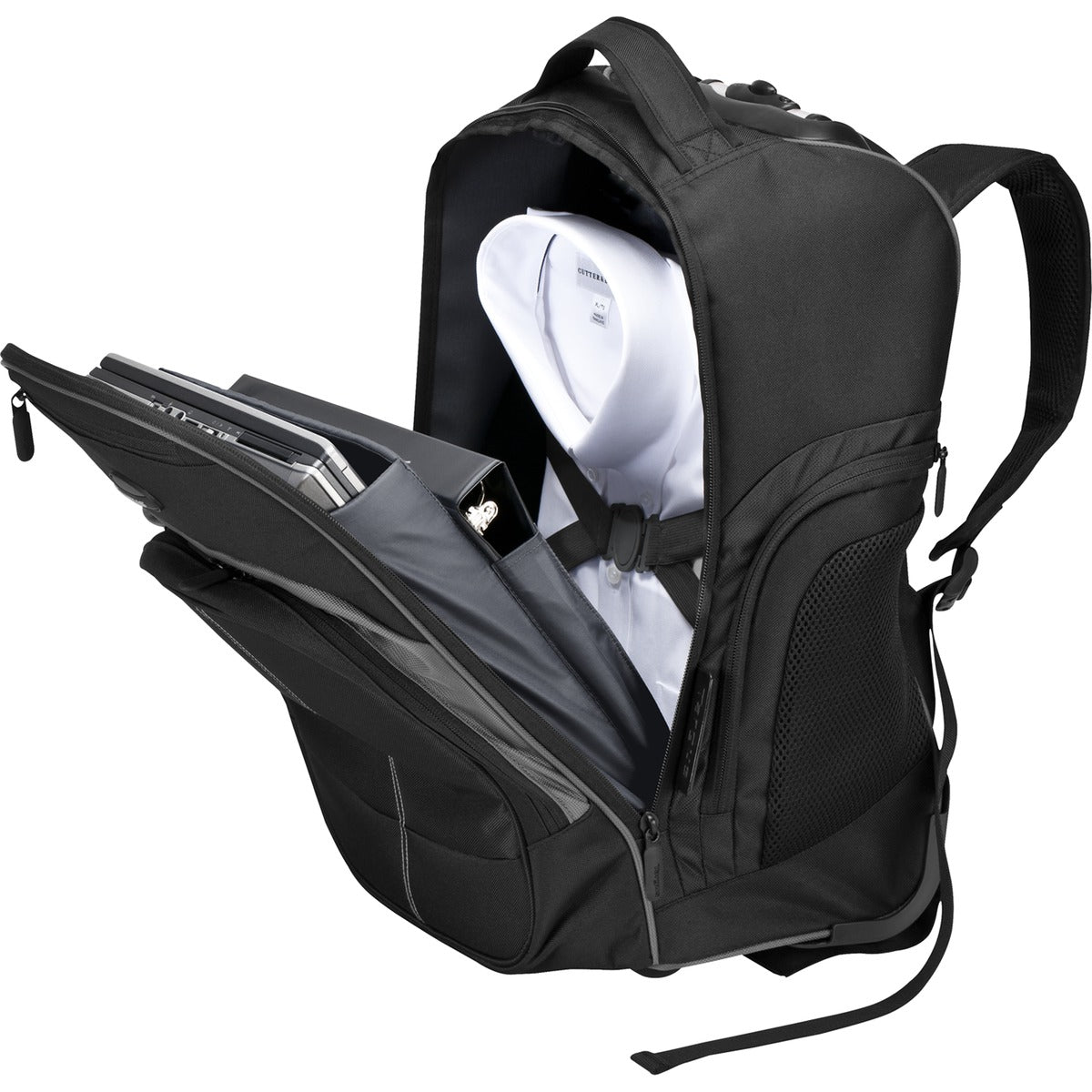Mochila con ruedas Targus - 16" Compact Rolling Backpack - Black, modelo , maletin