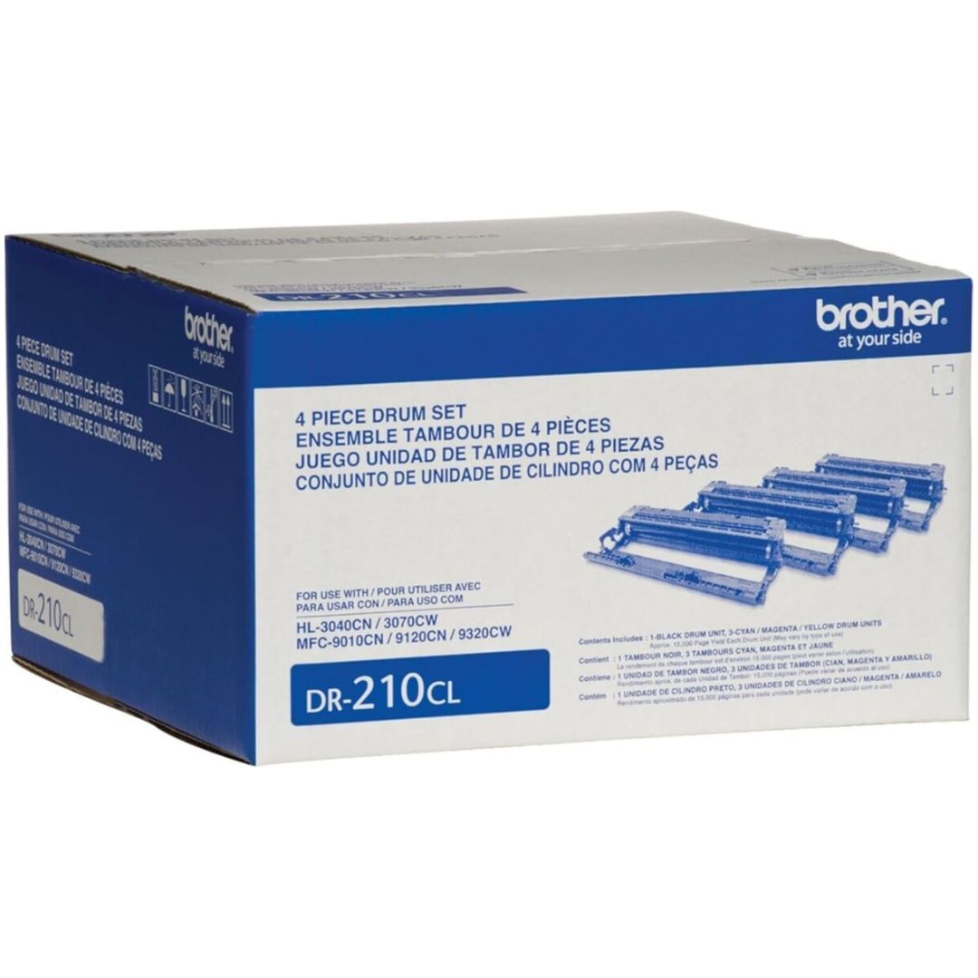 Tambor Brother DR-210Cl - Drum | DR210CL | Para HL-3040CN / HL-3045CN / HL-3070CW / HL-3075CW / MFC-9010CN / MFC-9120CN / MFC-9125CN / MFC-9320CW / MFC-9325CW, modelo , Toners