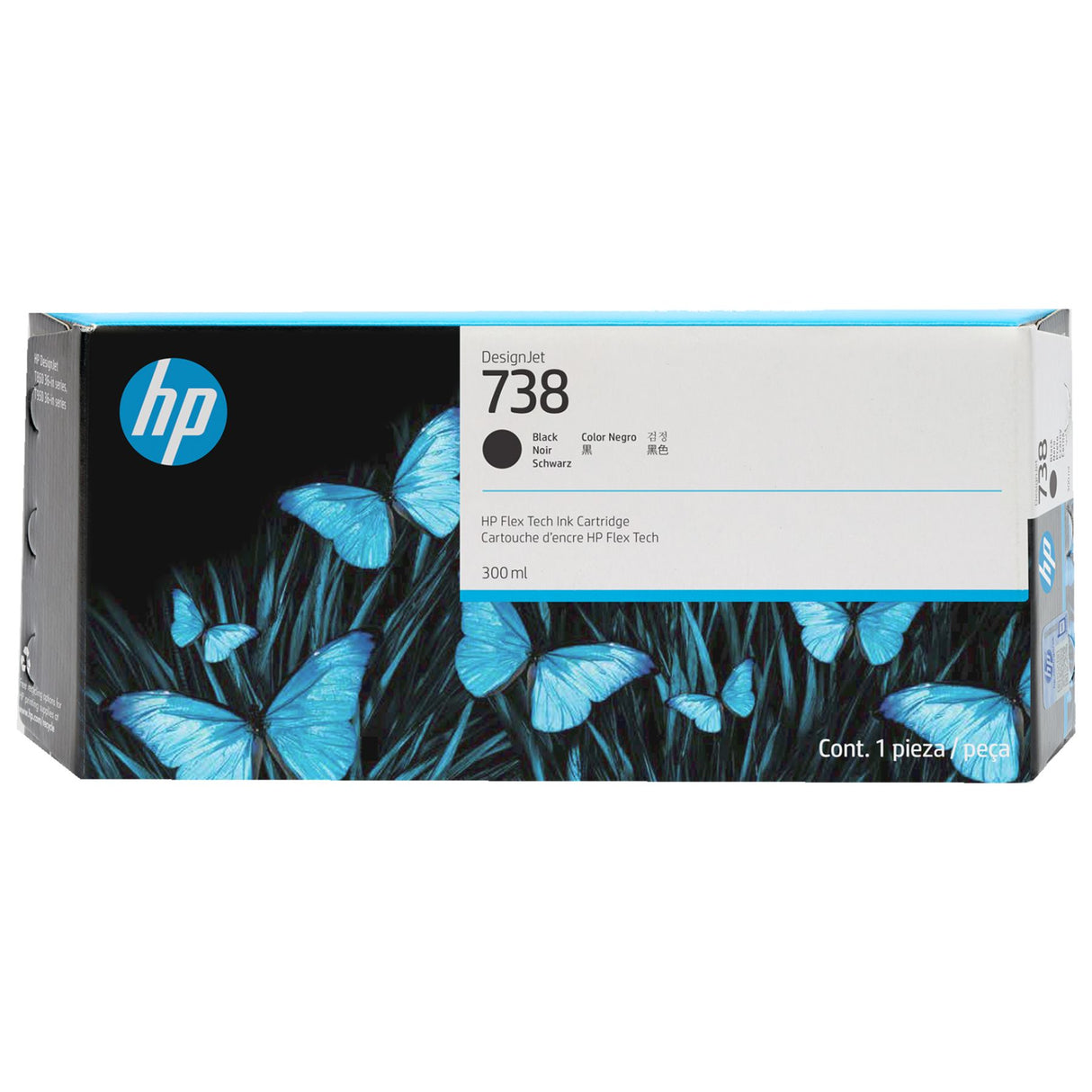 Tinta Hp 738 Negra - 300 ml - 498N8A - Hp Designjet T850, modelo , Tintas Hp
