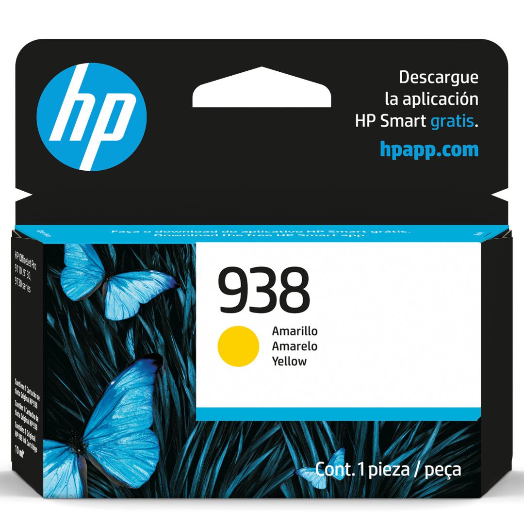 Tinta HP 938 Amarillo | 800 paginas | 4S6X7PL | OfficeJet Pro 9730 / 9110 / 9120 / 9130 / 9720, modelo , Tintas Hp