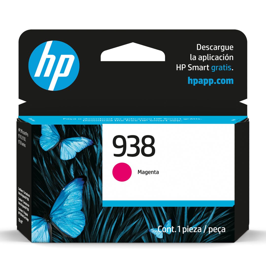 Tinta HP 938 Magenta | 800 paginas | 4S6X6PL | OfficeJet Pro 9730 / 9110 / 9120 / 9130 / 9720, modelo , Tintas Hp