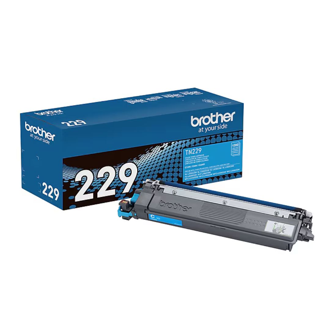 Toner Brother TN-229 Cyan | TN229C | Para HL-L3220CDW / HL-L3280CDW / HL-L3295CDW / HL-L3300CDW / HL-L8245CDW / MFC-L3720CDW / MFC-L3765CDW / MFC-L3780CDW / MFC-L8395CDW | 1,200 páginas, modelo , Toners