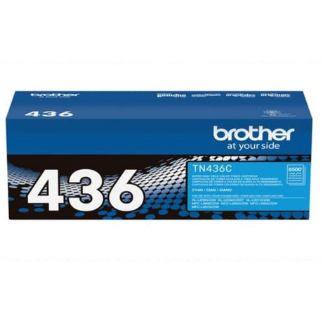 Toner Brother TN-436C Alto Rendimiento Cyan | TN436C | Para HL-L8360CDW / HL-L8360CDWT / HL-L9310CDW / MFC-L8900CDW / MFC-L9570CDW, modelo , Toners