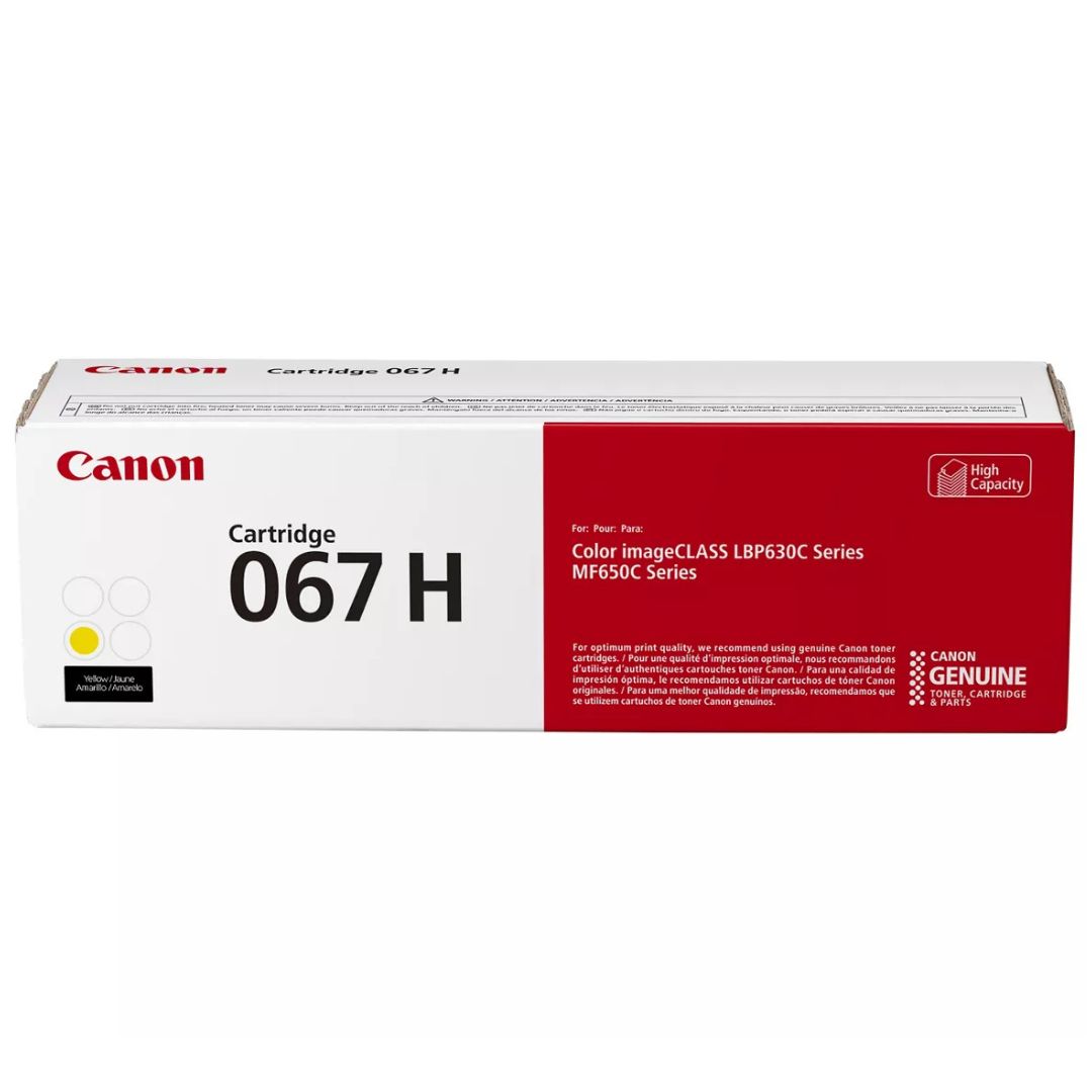 Toner Canon 067H | 067 H | Yellow | Para imageCLASS LBP632Cdw / MF656Cdw | 2,350 páginas, modelo , Toners