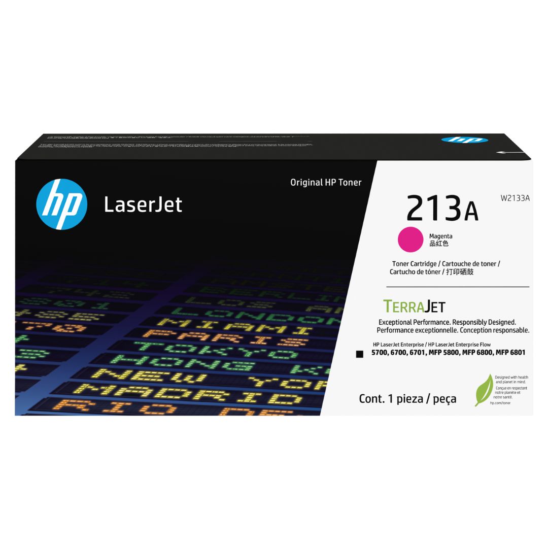 Toner Hp W2133A | Magenta 213A | Para LaserJet Enterprise 5700 / 6700 / 6701 / MFP 5800 / MFP 6800 / MFP 6801 | 3,000 páginas, modelo , Toners