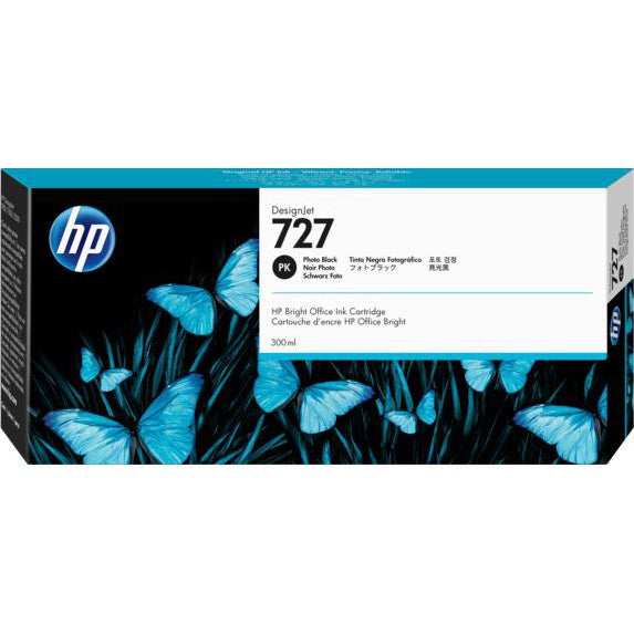 Cartucho de tinta HP Designjet 727 Negro fotográfico de 300 ml - F9J79A