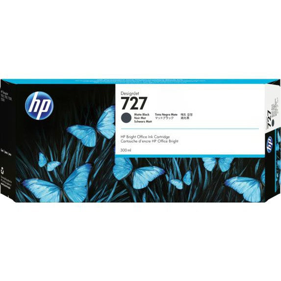 Cartucho de tinta HP Designjet 727 Negro mate de 300 ml - C1Q12A