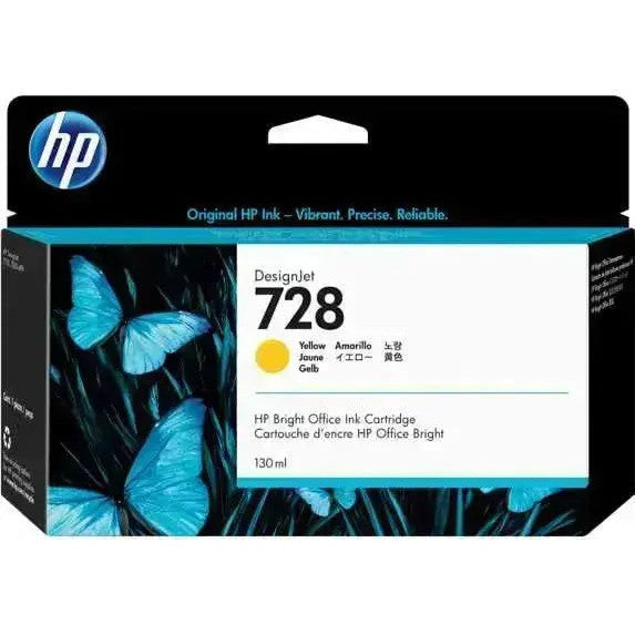 Tinta Hp 728 Amarillo - 130 Ml - F9JA65A - Ploter Hp Designjet T730 T830 - F9AJ65A