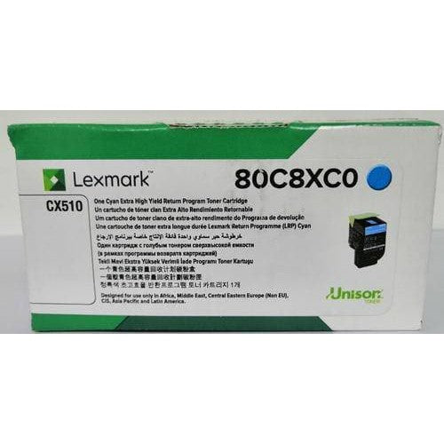 Toner Lexmark 80C8Xc0 - Cyan | Toner Lexmark Original - 80C8XC0