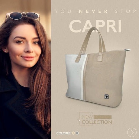 Bolso de Manos para Damas Modelo Capri 15,6"- KLB-461BG Beige, modelo , maletin