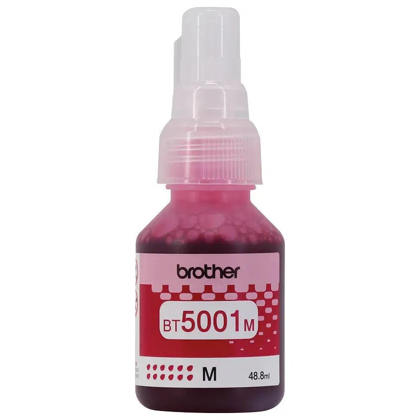 Botella de Tinta Brother BT5001M - Magenta | Para DCP-T500W / DCP-T510W / DCP-T700W / DCP-T710W / DCP-T720DW / MFC-T910W / MFC-T800W / MFC-T920DW / MFC-T4500DW | 5,000 paginas, modelo , Tintas Brother