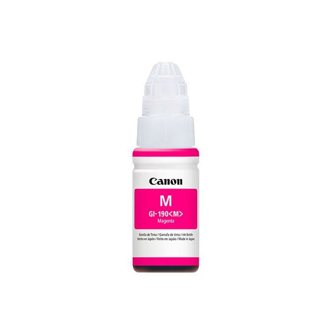 Botella de Tinta Canon GI-190 Magenta | Para Pixma G2110 / G3110 / G4100 / G4110 | 7,000 páginas, modelo , Tintas Canon