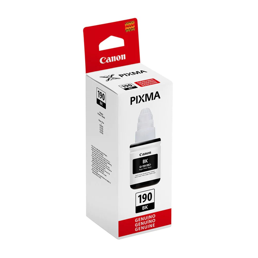Botella de Tinta Canon GI-190 Negro | Para Pixma G2110 / G3110 / G4100 / G4110 | 6,000 páginas, modelo , Tintas Canon