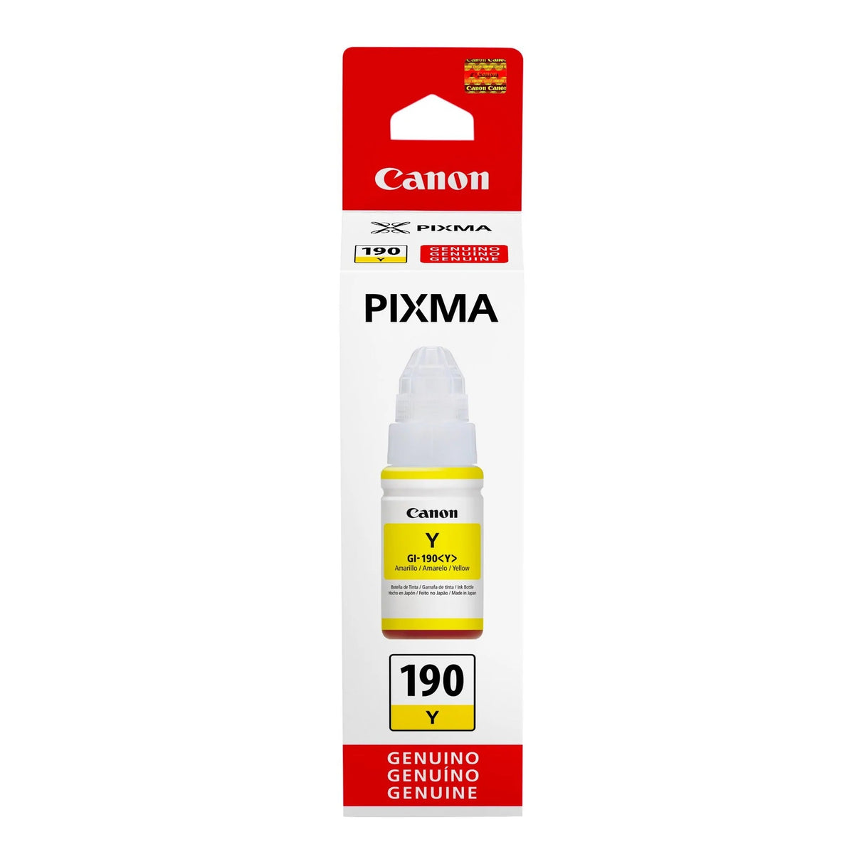 Botella de Tinta Canon GI-190 Yellow | Para Pixma G2110 / G3110 / G4100 / G4110 | 7,000 páginas, modelo , Tintas Canon