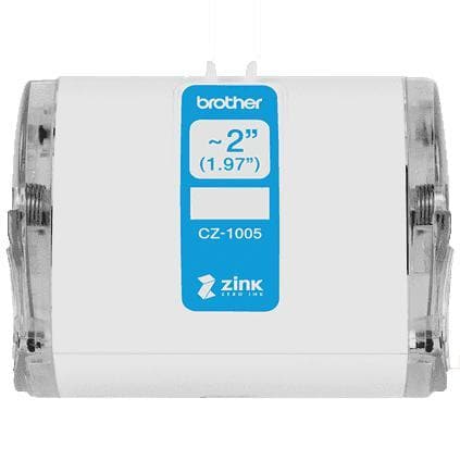 Brother Rollo de Etiqueta CZ-1005 - 2" Ancho X 5 Metros de largo Para VC-500W, modelo , Etiquetas