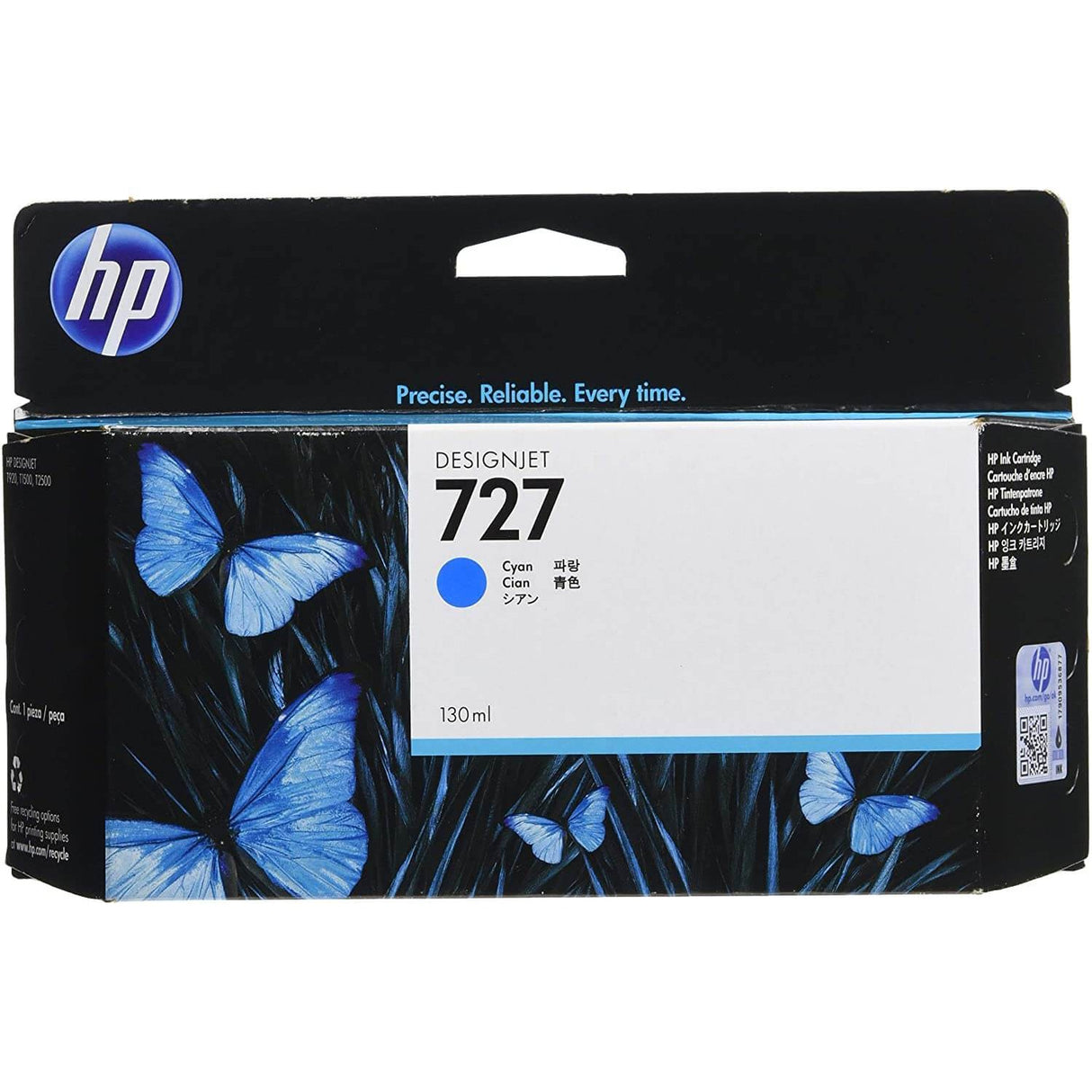Cartucho de tinta HP Designjet 727 Cyan de 130 ml | Para HP DesignJet T930 / T2530 / T1530, modelo , Tintas Hp