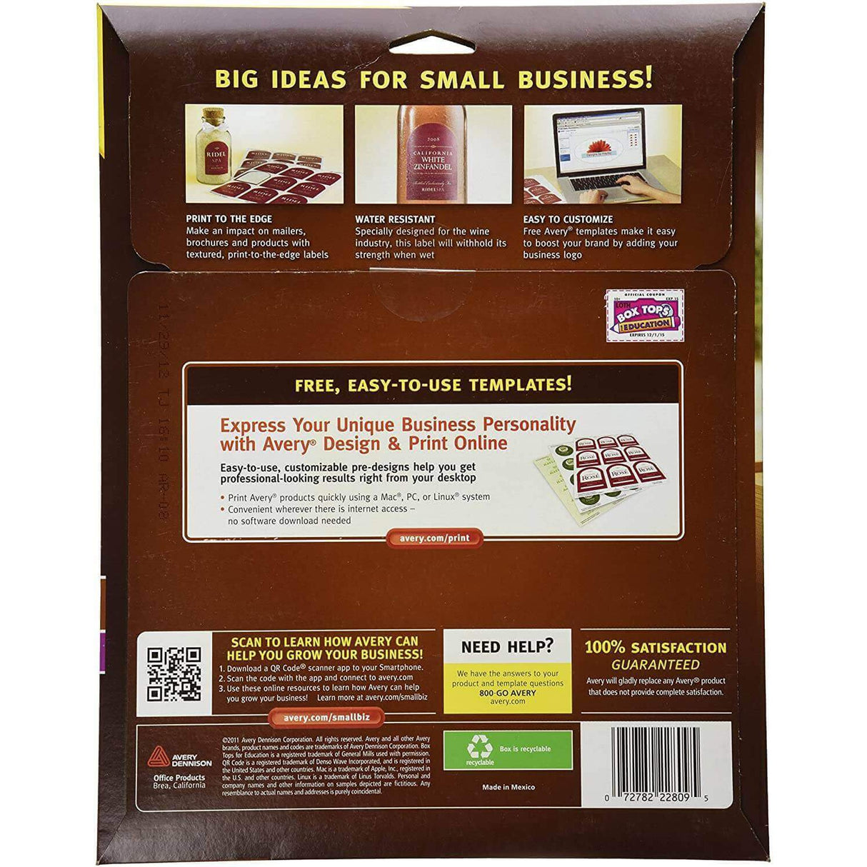 Etiqueta Avery Arqueadas para impresoras Láser-Blanco Texturizado, modelo , Etiquetas