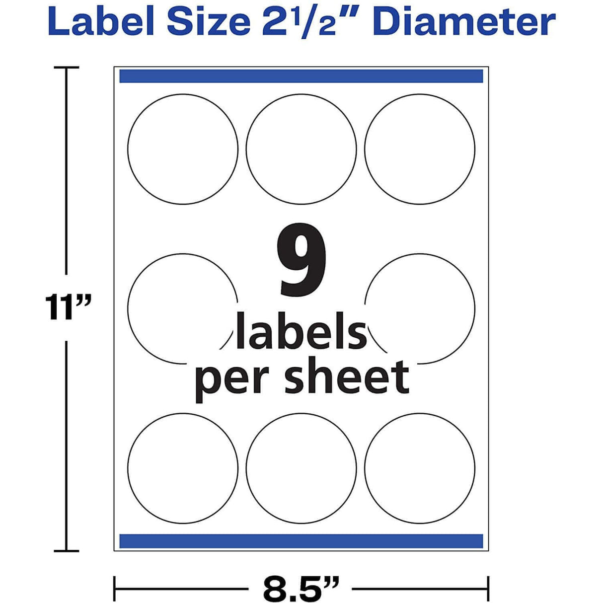 Etiqueta Avery Circular para impresoras Láser InkJet- Glossy White, modelo , Etiquetas