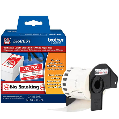 Etiqueta Brother DK-2251 - 2.4" X 50 pies, modelo , Etiquetas