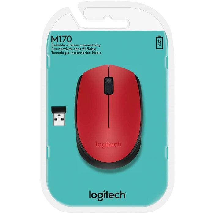 Mouse Logitech M170 Inalambrico Optico USB Rojo, modelo , Mouse