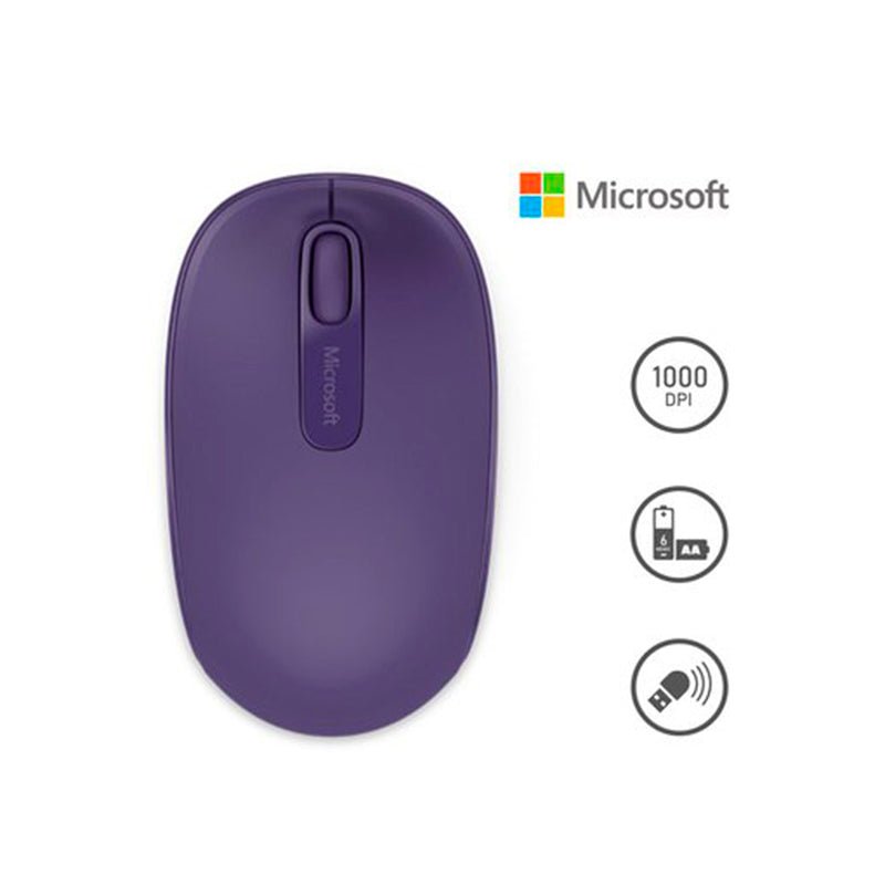 Mouse Microsoft Wireless Mobile 1850-U7Z-00041 - Púrpura, modelo , Mouse