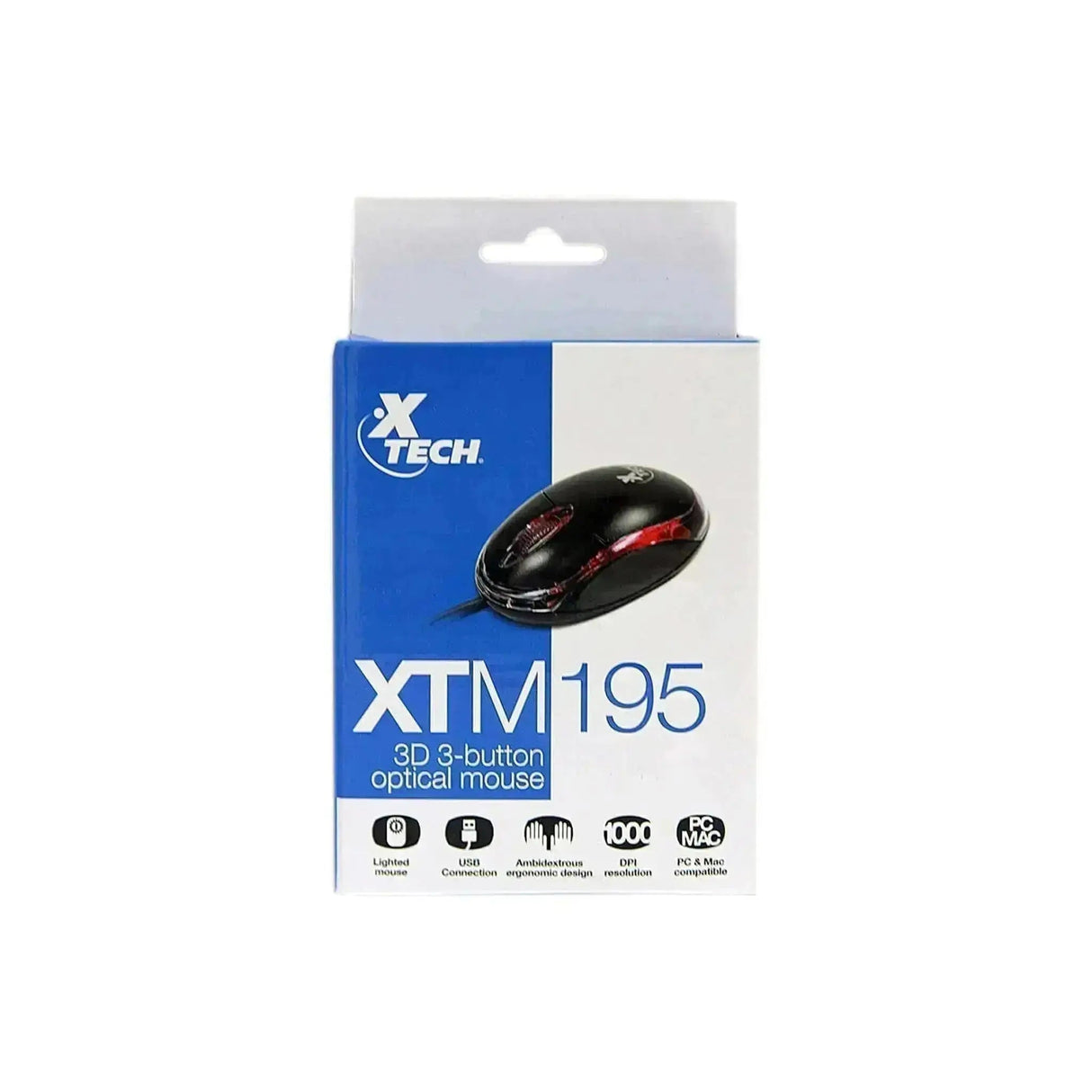 Mouse XTech XTM-195 | Cable USB, modelo , Mouse