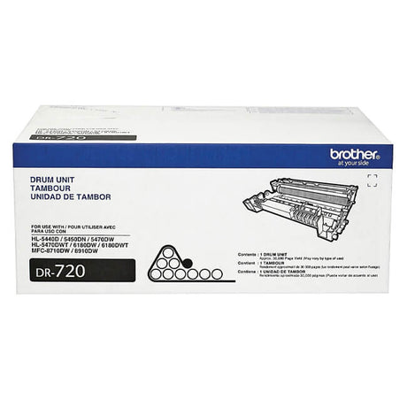 Tambor Brother DR-720 | Para DCP-8110DN / DCP-8150DN / DCP-8155DN / HL-5440D / HL-5450DN / HL-5470DW / HL-5470DWT / HL-6180DW / HL-6180DWT / MFC-8510DN / MFC-8710DW / MFC-8810DW / MFC-8910DW / MFC-8950DW / MFC-8950DWT, modelo , tambor