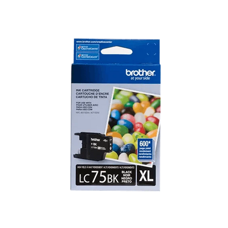Tinta Brother LC 75 BK- XL-Negro | Para MFC-J425W / MFC-J430W / MFC-J625DW / MFC-J835DW, modelo , Tintas Brother