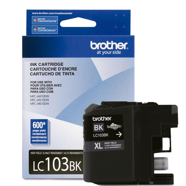 Tinta Brother LC103BK | LC-103BK Negra | Para MFC-J450DW / MFC-J650DW / MFC-J870DW, modelo , Tintas Brother