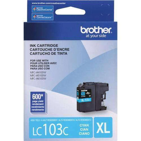 Tinta Brother LC103C Cyan | Para MFC-J450DW / MFC-J650DW / MFC-J870DW, modelo , Tintas Brother
