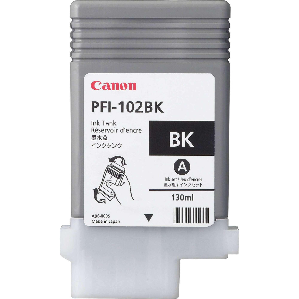 Tinta Canon PFI-102BK- Negro | Para imagePROGRAF IPF500 / IPF600 / IPF700 / IPF710 / IPF720 / IPF750 / IPF755 / IPF760 / IPF765, modelo , Tinta Canon Ploter