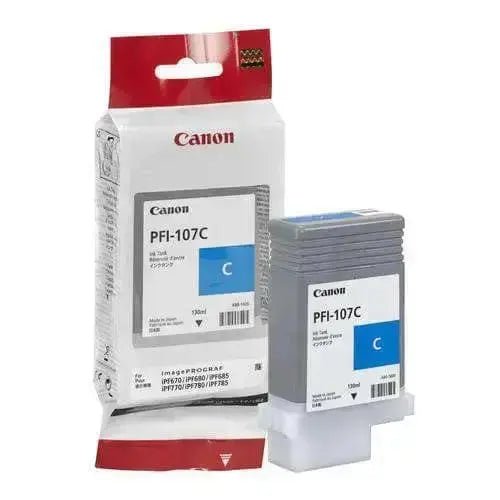 Tinta Canon PFI-107C CYAN Ink Cartridge | Para imagePROGRAF iPF680 / iPF685 / iPF785 / iPF670 / iPF770 / iPF780, modelo , Tinta Canon Ploter