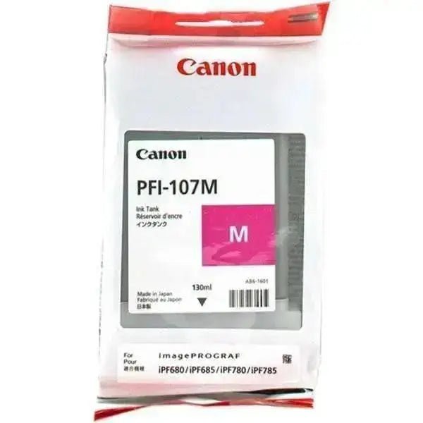 Tinta Canon PFI-107M MAGENTA Ink Cartridge | Para imagePROGRAF iPF680 / iPF685 / iPF785 / iPF670 / iPF770 / iPF780, modelo , Tinta Canon Ploter
