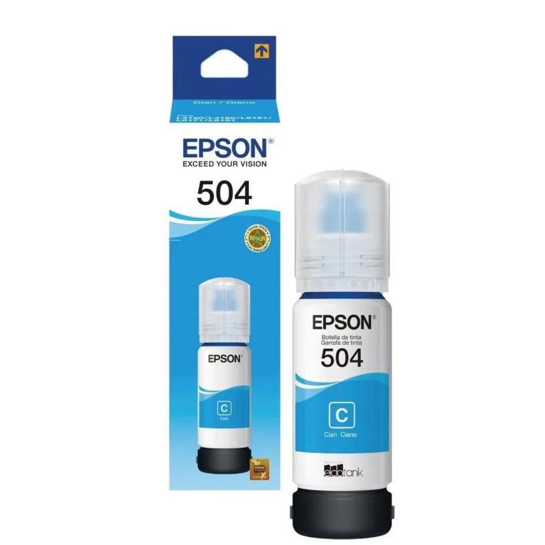 Tinta Epson T504220-AL -Cyan | Ecotank L4150/L4160/L4260/L6171/L6270/L14150 | 6,000 Páginas, modelo , Tintas Epson