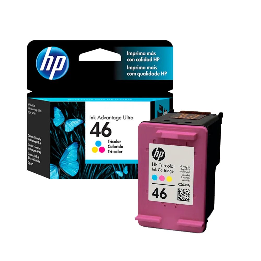 Tinta HP 46 Color - CZ638AL | DeskJet Ink Adv 2529/4729/5738/5739 | 750 páginas, modelo , Tintas Hp