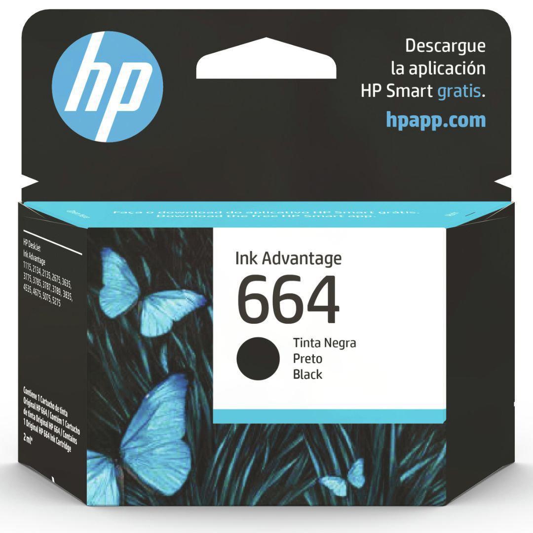 Tinta Hp 664 Negra - F6V29AL | DesKjet 2675/3775 | 120 páginas, modelo , Tintas Hp