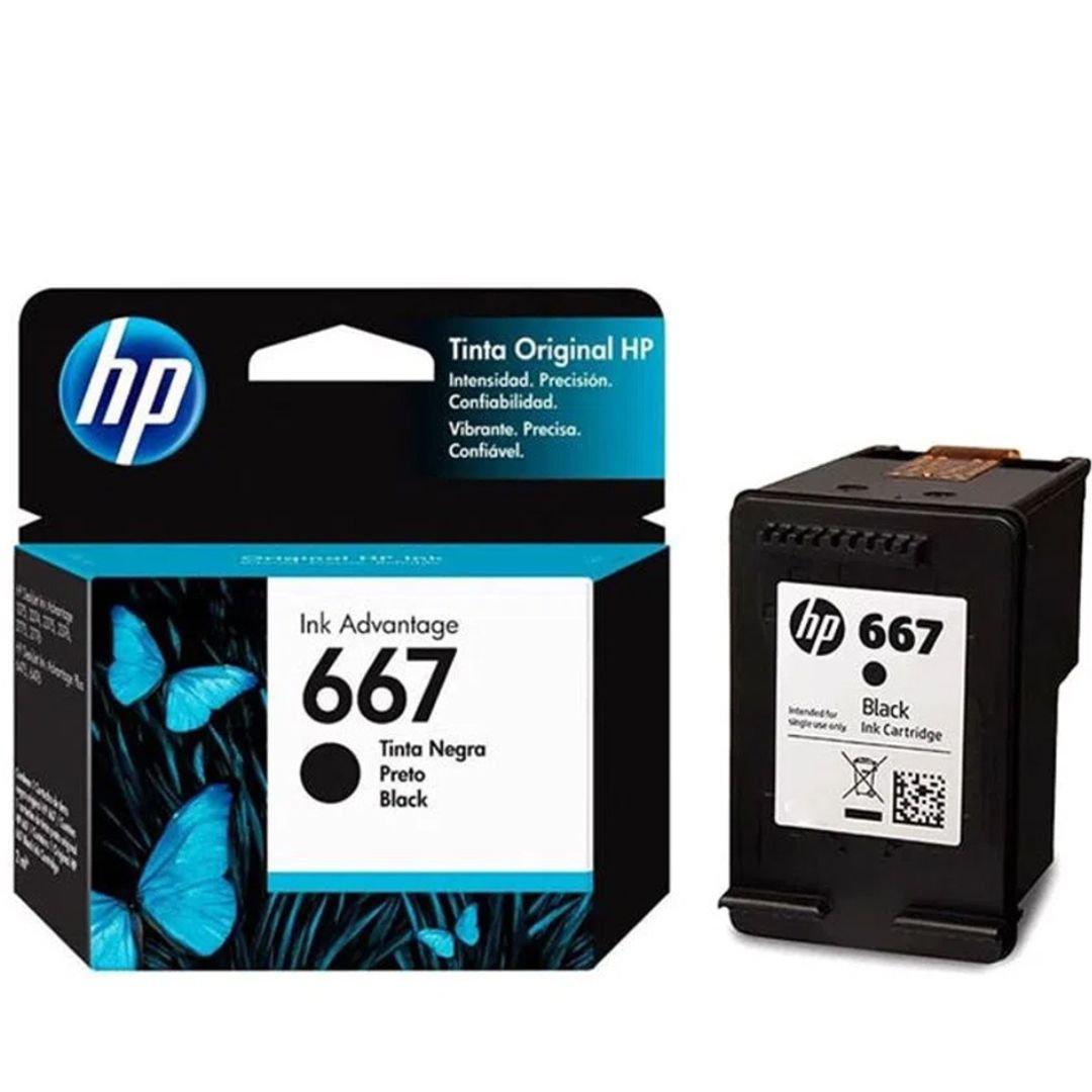 Tinta HP 667 Negra - 3YM79AL | Deskjet Ink Advantage 2375/2775/6475/2875 | 120 páginas, modelo , Tintas Hp