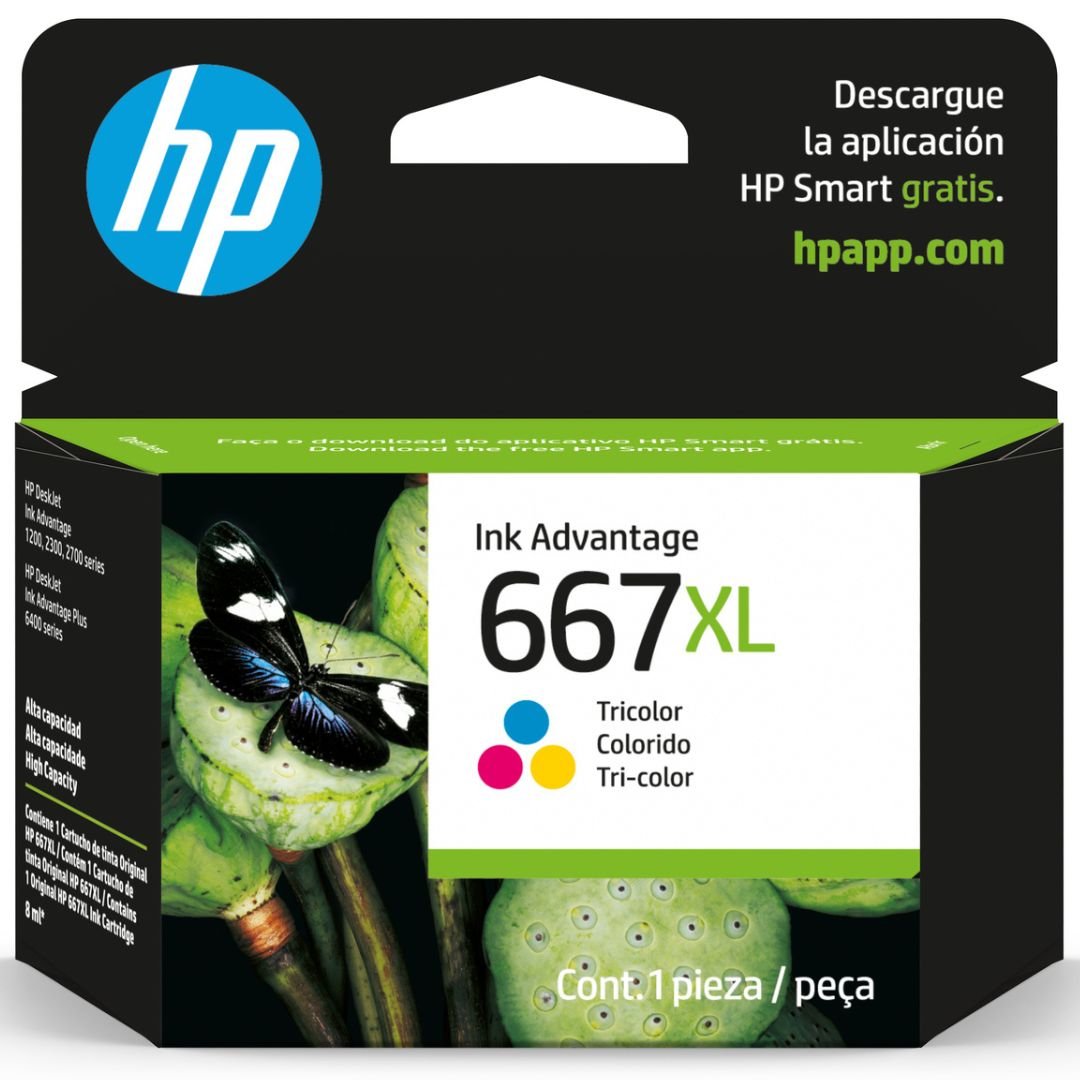 Tinta HP 667XL / 667 XL Color - 3YM80AL | Deskjet Ink Advantage 2375/2775/6475/2875 | 330 páginas, modelo , Tintas Hp