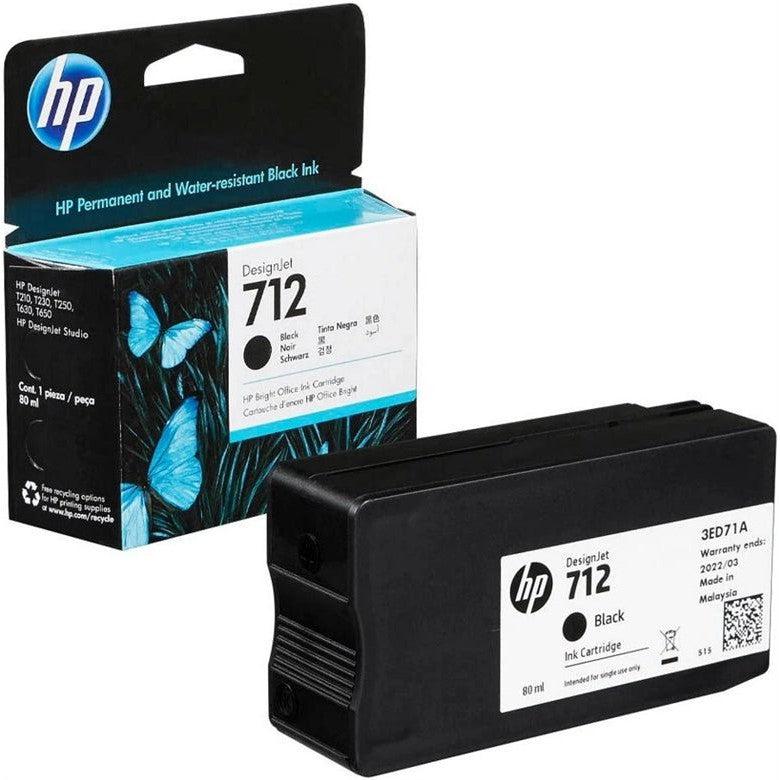 Tinta HP 712 Negro-3ED71A Alto Rendimiento | DesignJet T210/T230/T250/T630/T650 | 80 ml, modelo , Tintas Hp