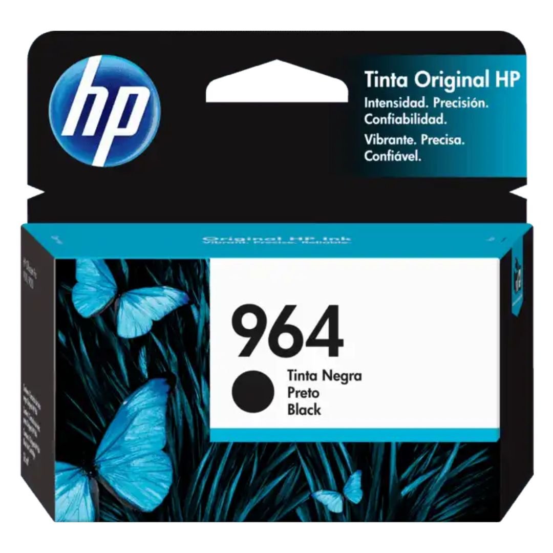Tinta Hp 964 Negra - 3JA53Al | OfficeJet Pro 9010/9020, modelo , Tintas Hp