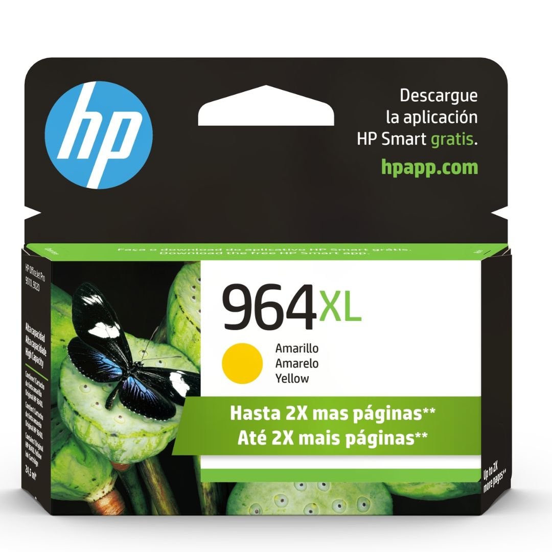 Tinta HP 964XL Yellow - 3JA56AL | OfficeJet Pro 9010/9020, modelo , Tintas Hp